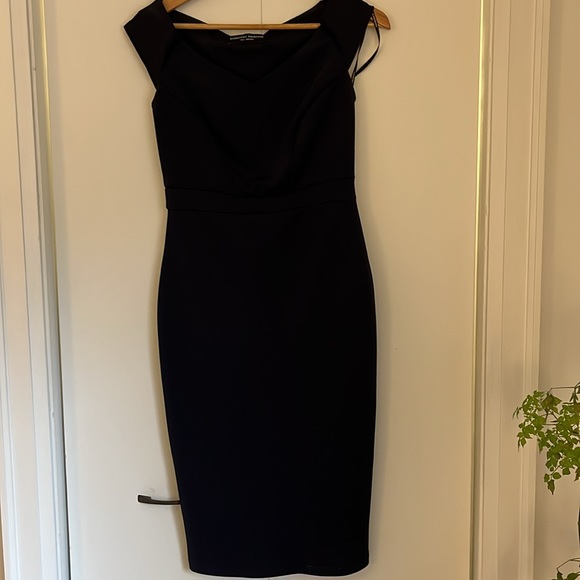 Cap sleeve dress- Navy Blue - Picture 2 of 7